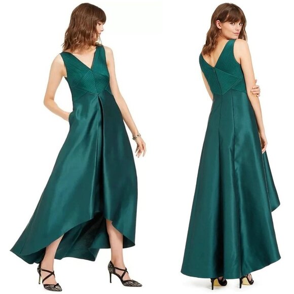 Adrianna Papell Emerald High-Low Dress - Picture 1 of 16
